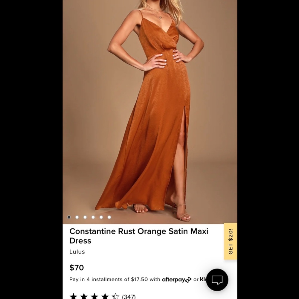 Orange maxi perfect for fall